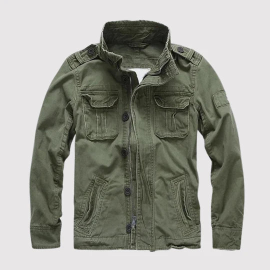 Levoire | Veste En Coupe-Vent À Fermeture Éclair À Manches Longues Avec Plusieurs Poches Vert