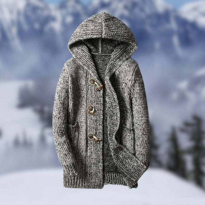 Levoire | Cardigan Fin Pour Hommes Gris