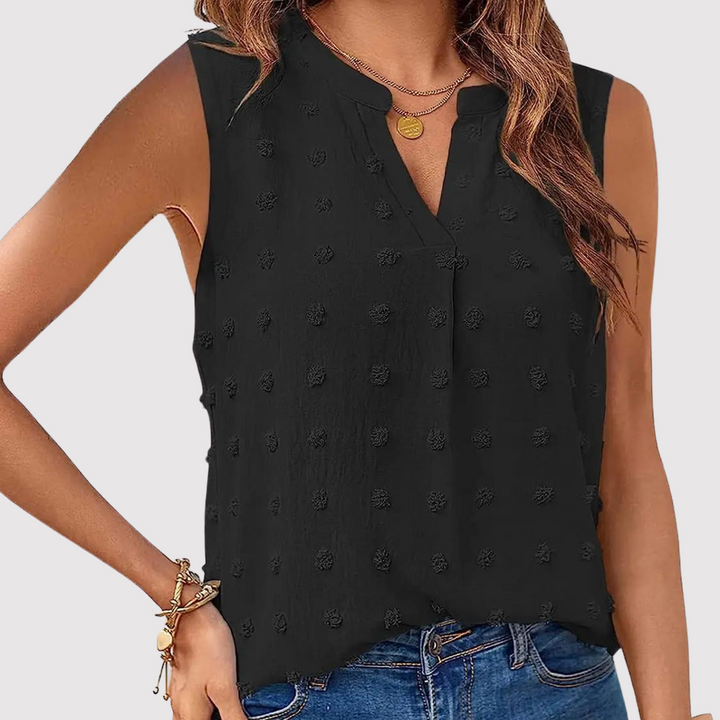 Levoire | Haut Sans Manches Design Noir