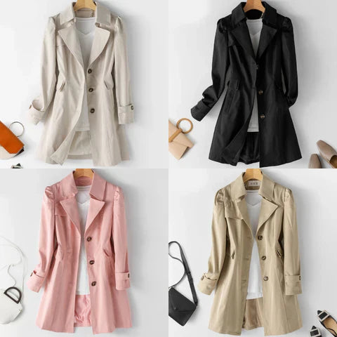 Levoire | Chic Long Coat With Pockets