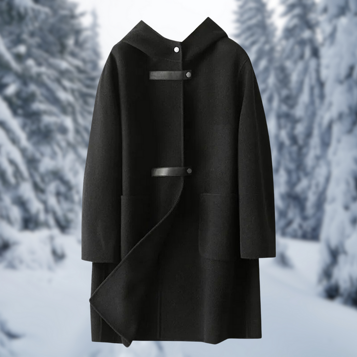 Levoire | Pull En Laine Réversible À Manches Longues Avec Capuche Noir