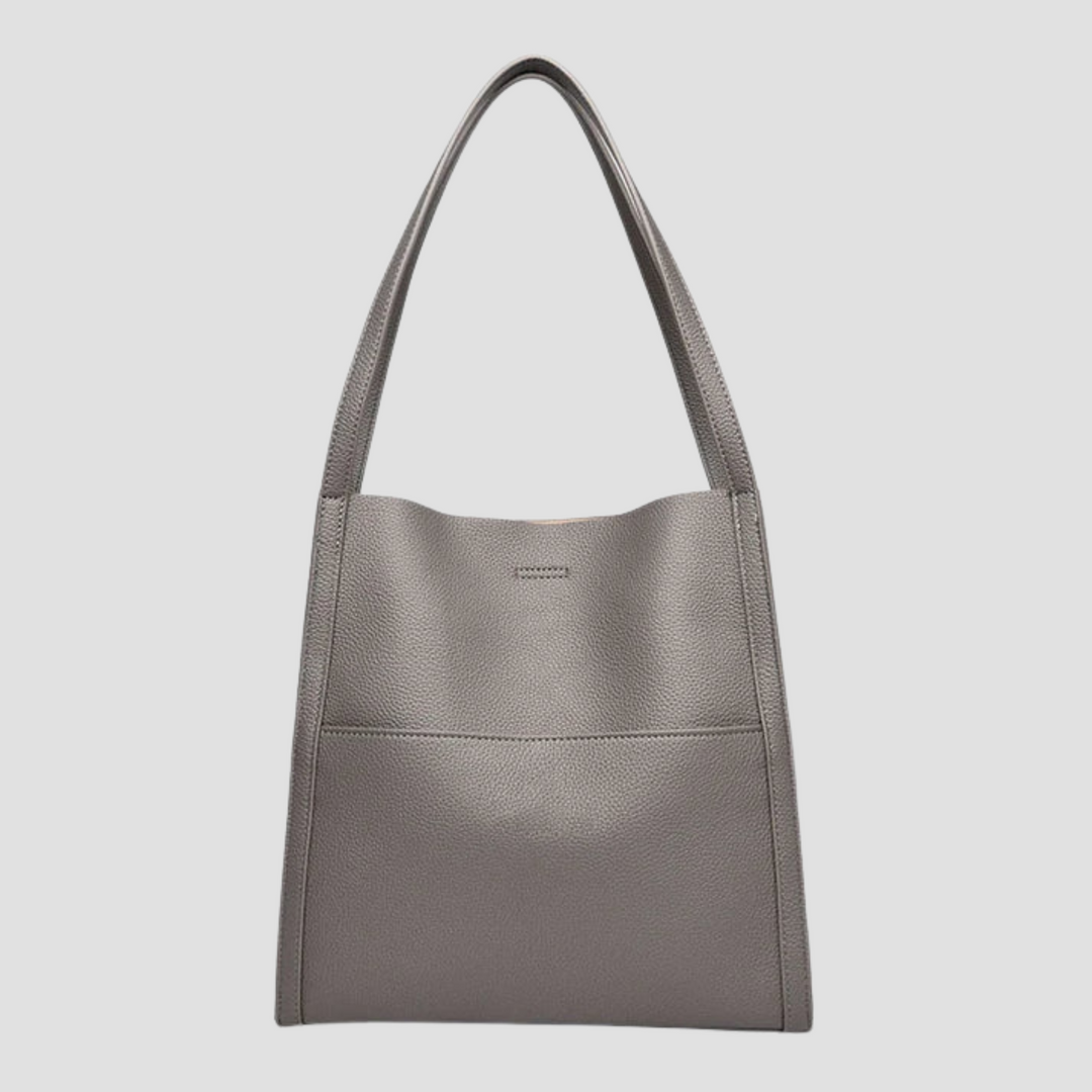 Levoire | Sac Bandoulière En Cuir Véritable Gris