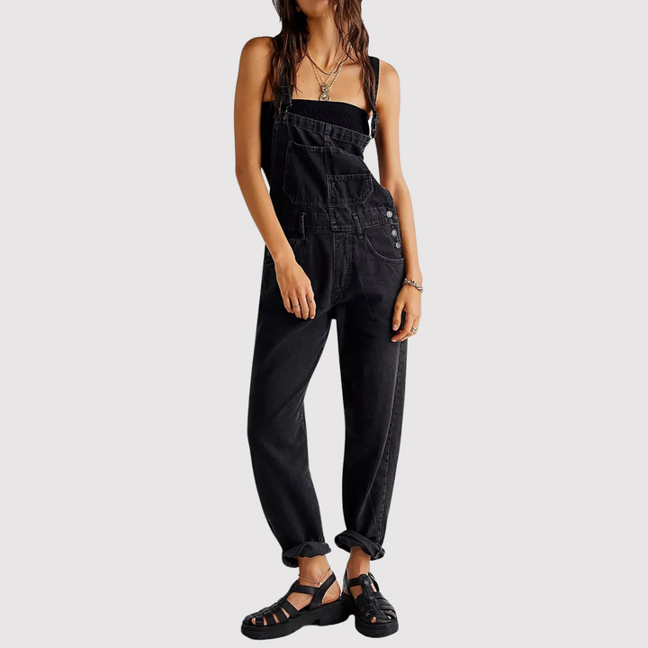 Levoire | Salopettes En Denim Pour Femmes Noir