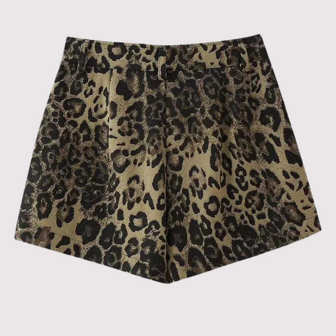 Levoire | Shorts Géométriques À Motif Léopard
