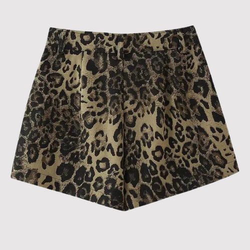 Levoire | Shorts Géométriques À Motif Léopard