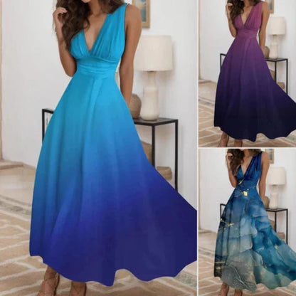 Levoire | Robe Maxi Off-Shoulder Élégante Avec Décolleté V Profond