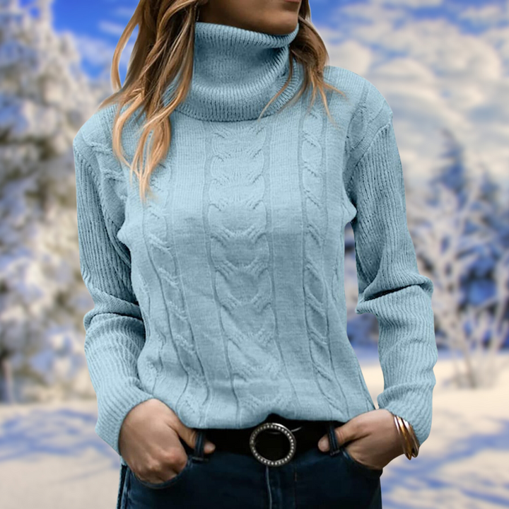 Levoire | Chaud À Manches Longues Avec Tricot Long Bleu clair