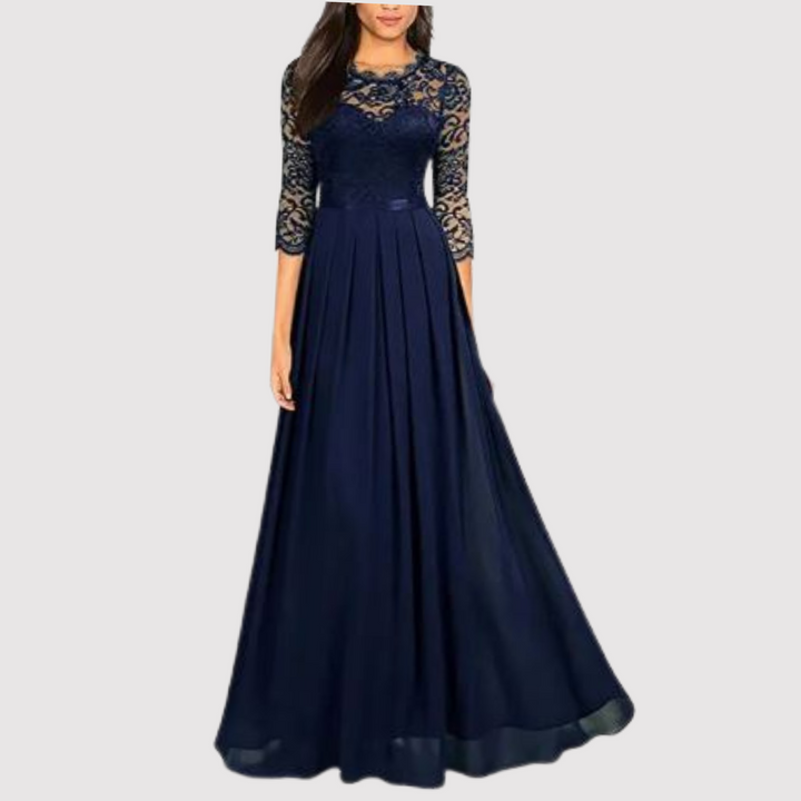 Levoire | Robe En Chiffon En Dentelle Chaude Bleu