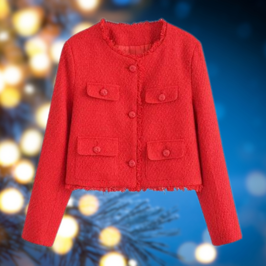 Levoire | Rento Manches Longues Col Rond Veste Courte Rot