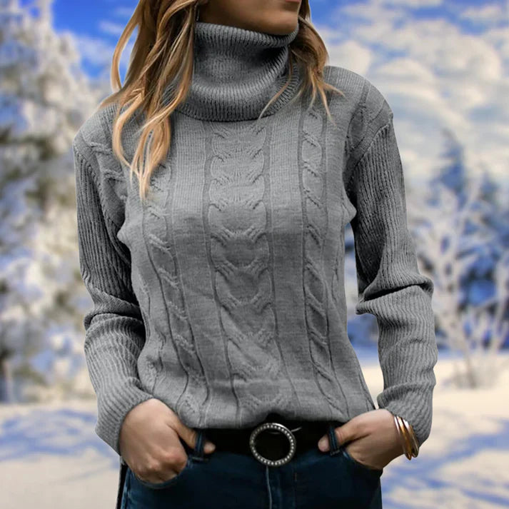 Levoire | Avec Col Long Et Manches Longues Pour Femmes Gris