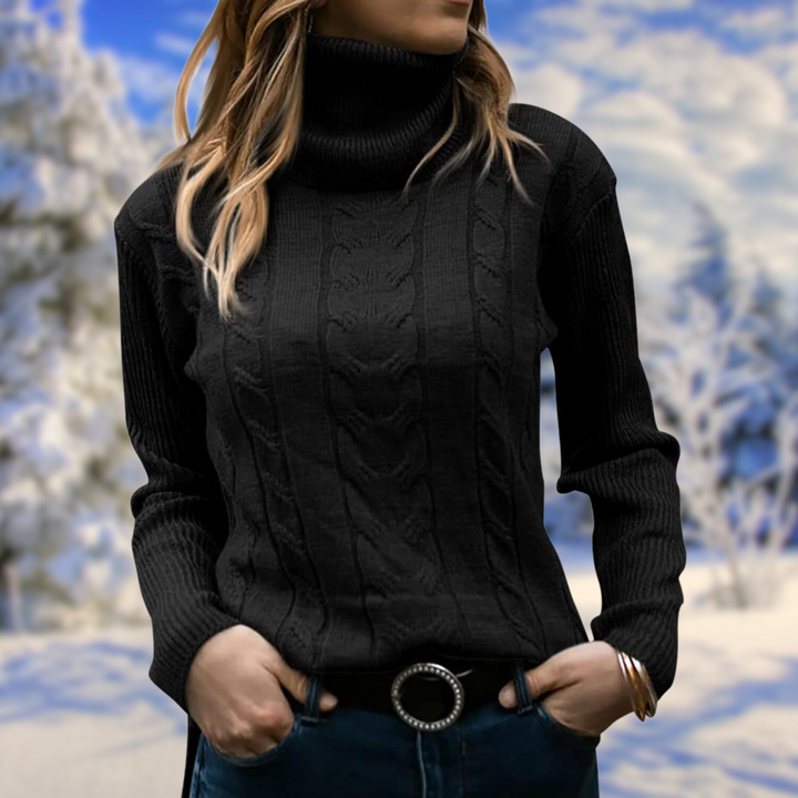 Levoire | Chaud À Manches Longues Avec Tricot Long Noir