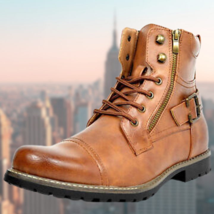 Levoire | Bottes De Moto En Cuir Pour Hommes, Protection Élégante Cognac