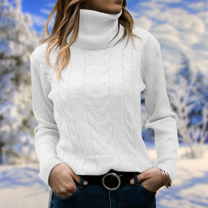 Levoire | Chaud À Manches Longues Avec Tricot Long Blanc