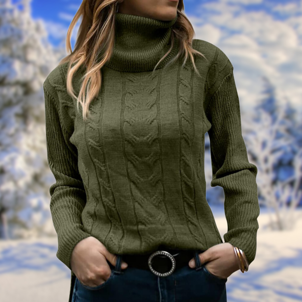 Levoire | Chaud À Manches Longues Avec Tricot Long armeen vert