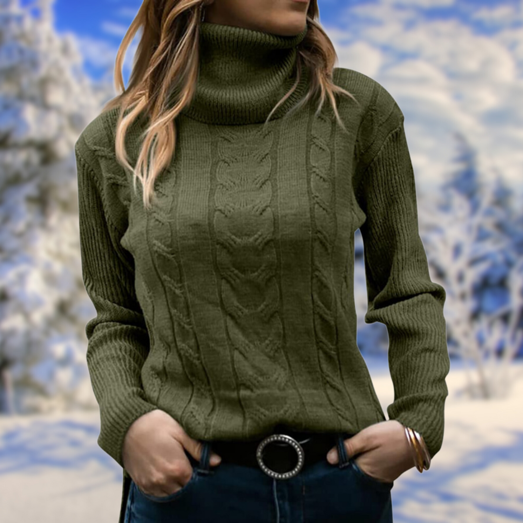Levoire | Chaud À Manches Longues Avec Tricot Long armeen vert