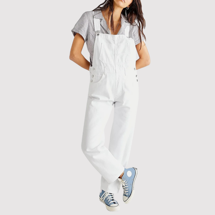 Levoire | Salopettes En Denim Pour Femmes Blanc
