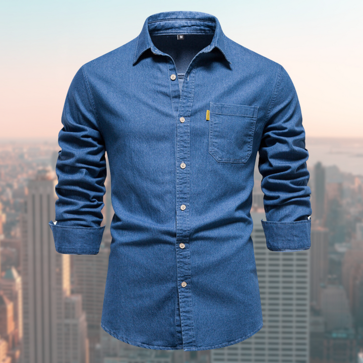 Levoire | Chemise En Denim Pour Hommes Bleu