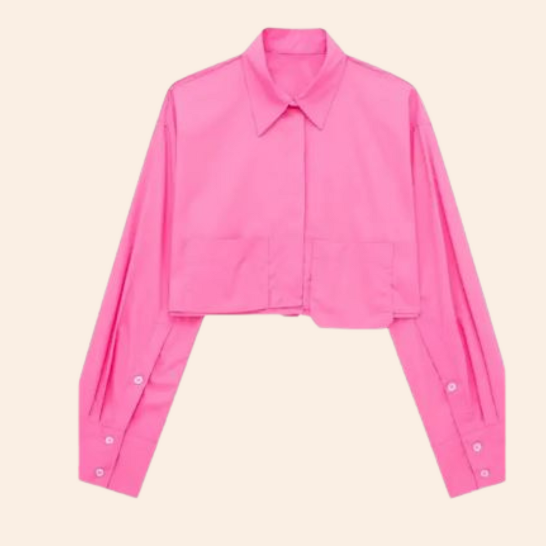Levoire | Mode Chemise Cropped Rosa
