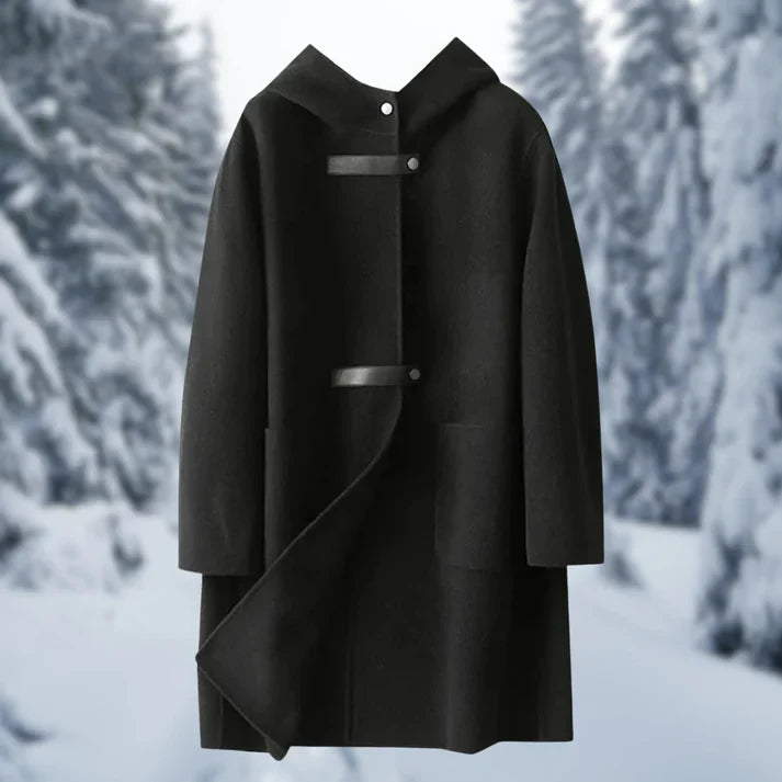 Levoire | Veste Longue Réversible En Cachemire Avec Capuche Noir