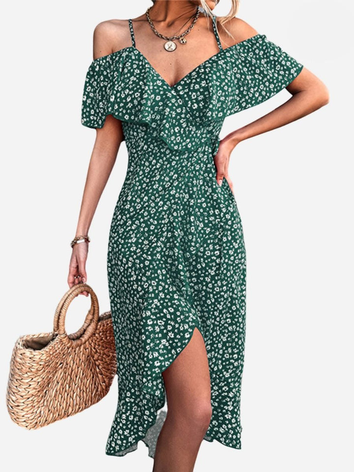 Levoire | Robe Florale Élégante Pour Femmes Vert
