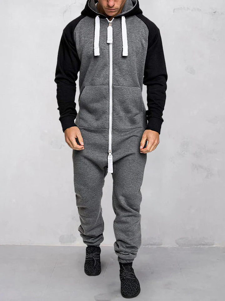 Levoire | Combinaison Avec Capuche Gris Blanc