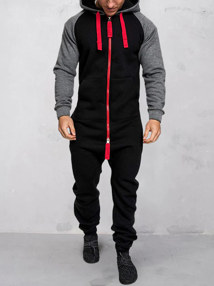 Levoire | Combinaison Avec Capuche Noir Rouge