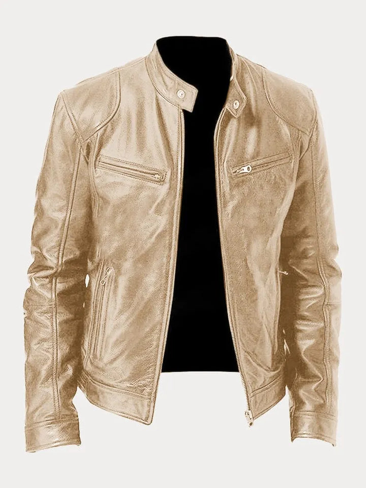 Levoire | Veste En Cuir Décontractée : Style Intemporel Et Confort Ou