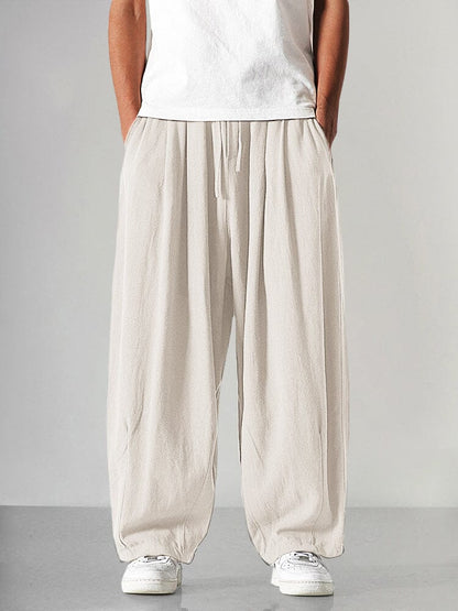 Levoire | Pantalons en lin fabriqués en fil de coton Kreemi