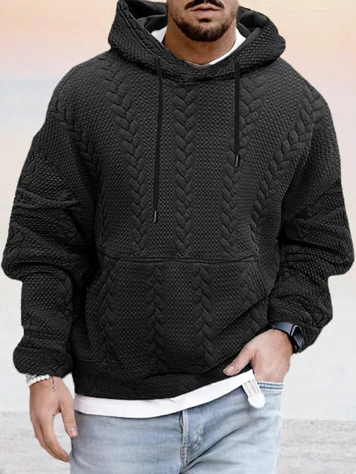 Levoire | Hoodie En Tricot Stylé Pour Homme Noir