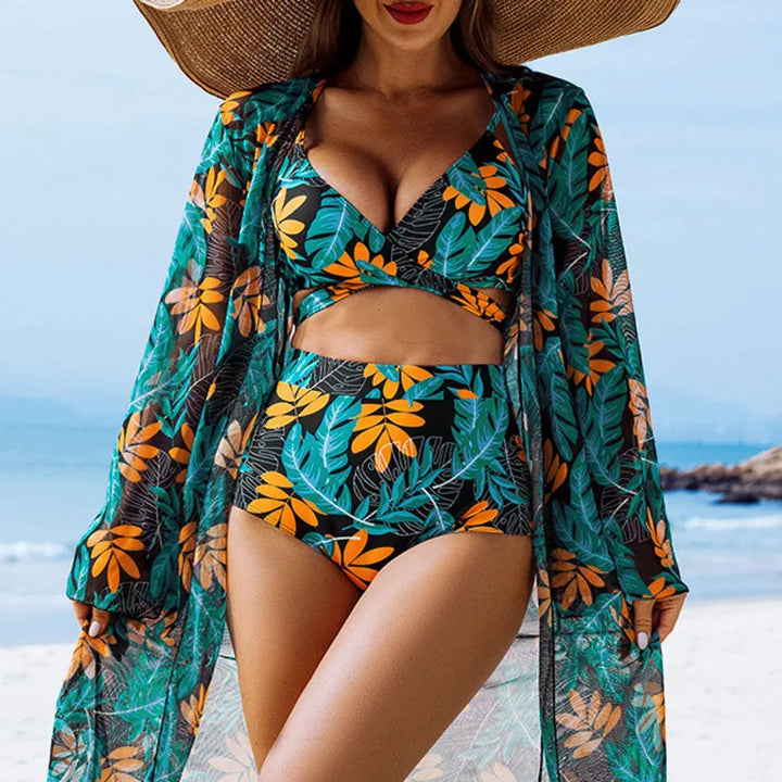 Levoire | Robe Longue Bohème Fleurie Vert