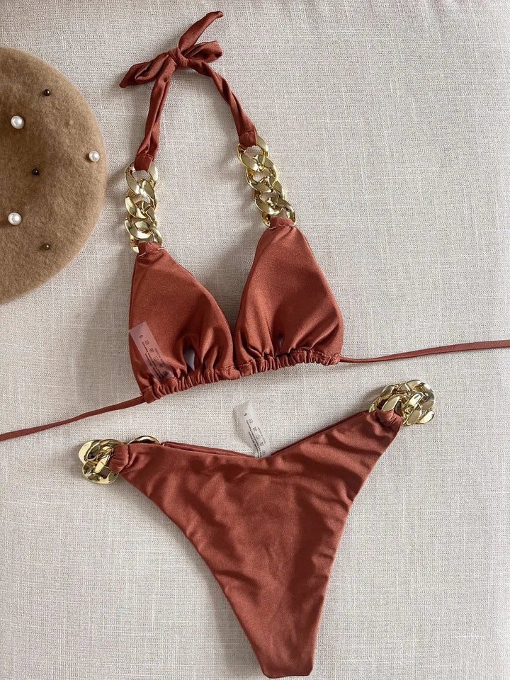 Levoire | Bikini Sexy Femme 2 Pièces Brun
