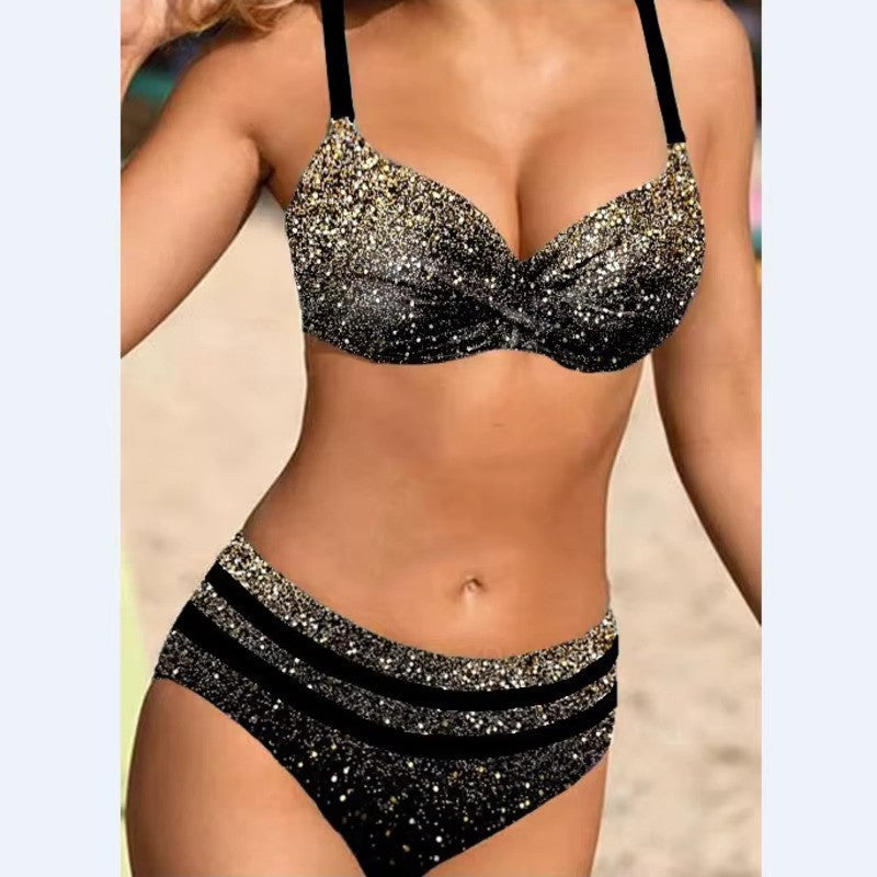 Levoire | Taille Haute Et Motif De Feuilles Noir