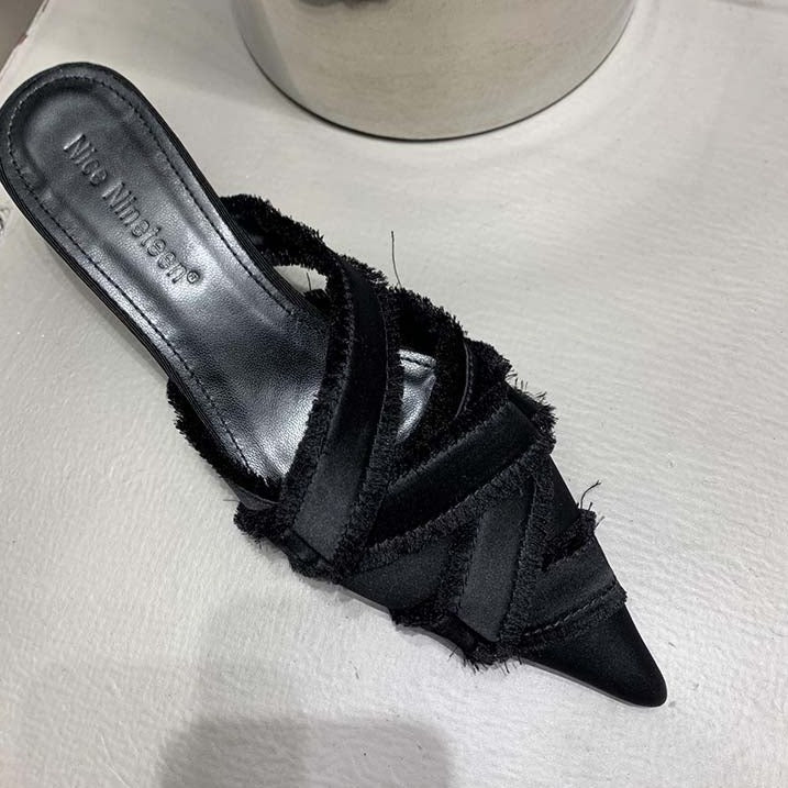 Levoire | Escarpins En Denim Noir