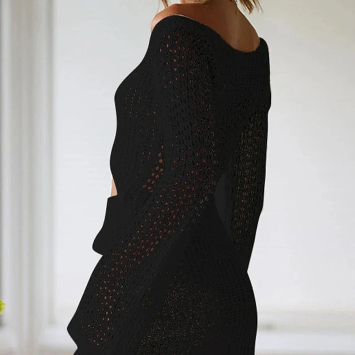 Levoire | Robe En Crochet Avec Épaules Dégagées Et Décolleté