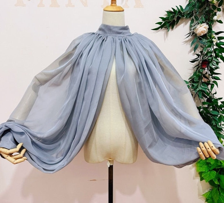 Levoire | Col Montant Avec Boutons Gris Taille unique