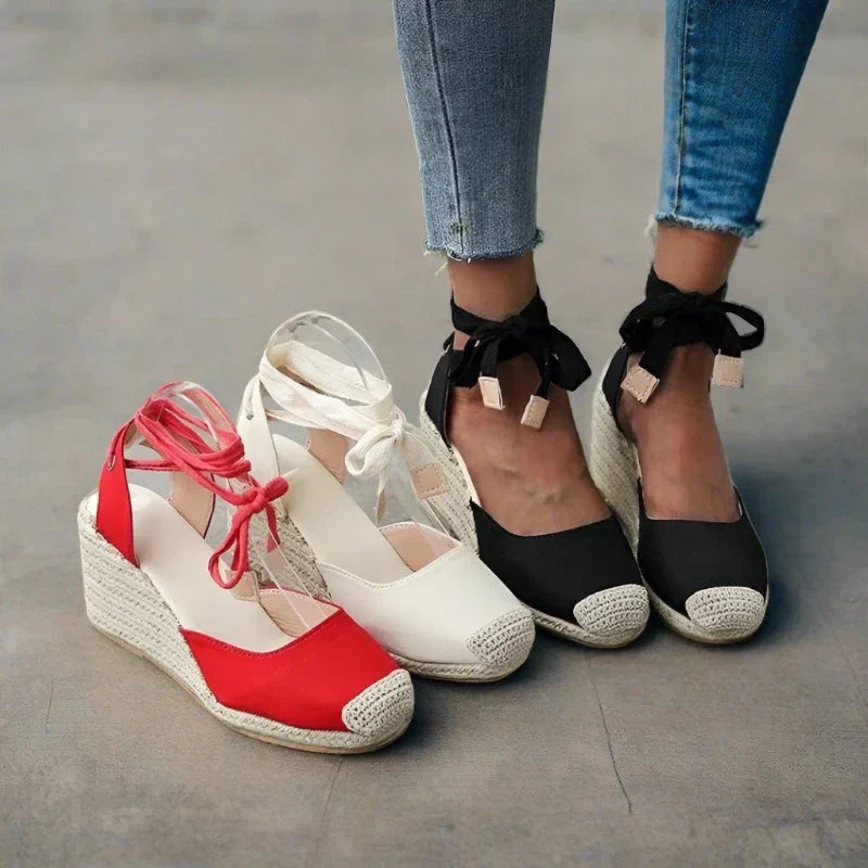 Levoire | Tendances, Confortables Sandales À Talons Compensés Boho Pour Femmes Avec Lanières