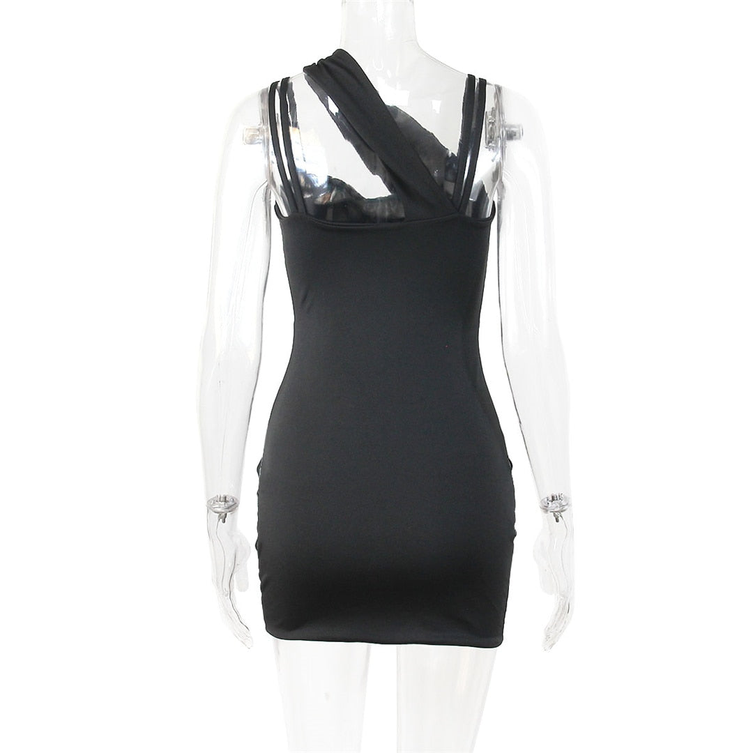 Levoire | Mini Robe Froncée À Bretelles Spaghetti