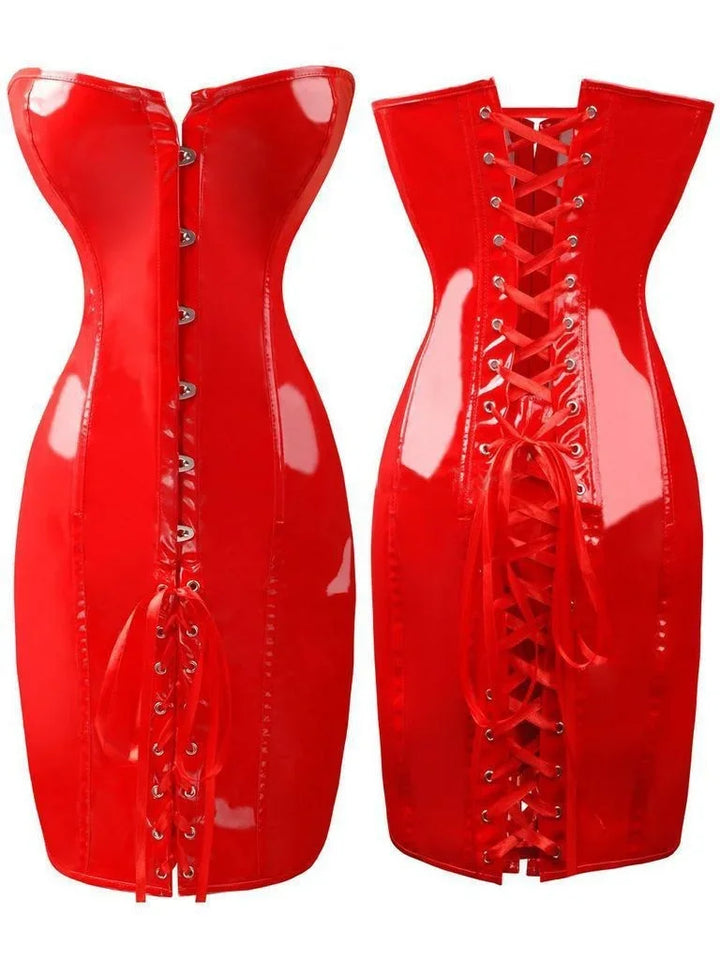 Levoire | Robe Sans Bretelles En Latex Rot