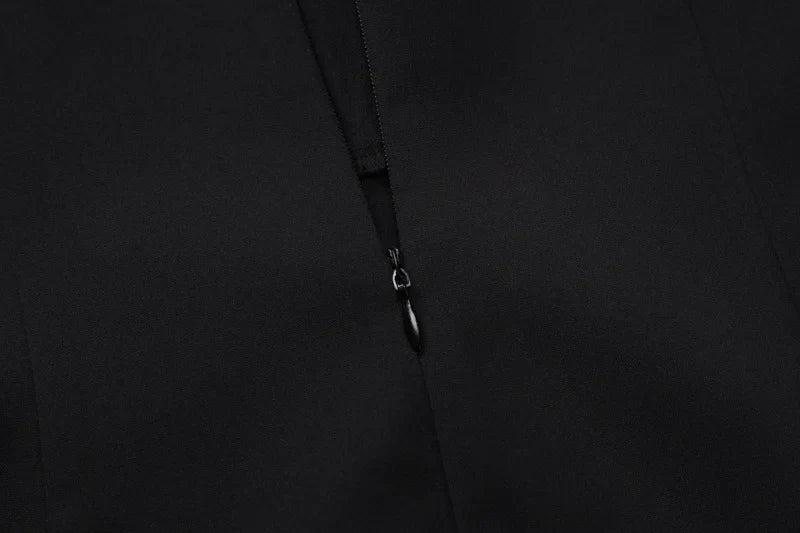 Levoire | Noir Profond V - Sans Manches Mini-Robe