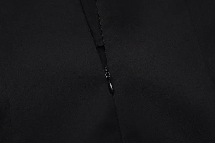Levoire | Noir Profond V - Sans Manches Mini-Robe