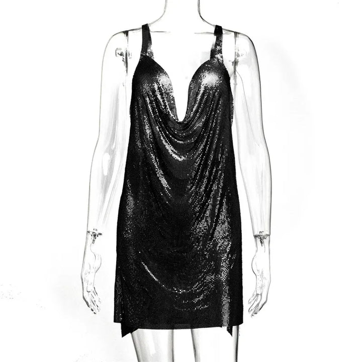 Levoire | Chaîne Métallique Halterneck Mini Robe Sans Métal