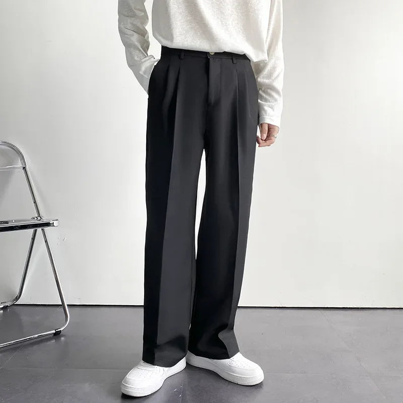 Levoire | Pantalons Droit Tendance Pour Hommes Noir