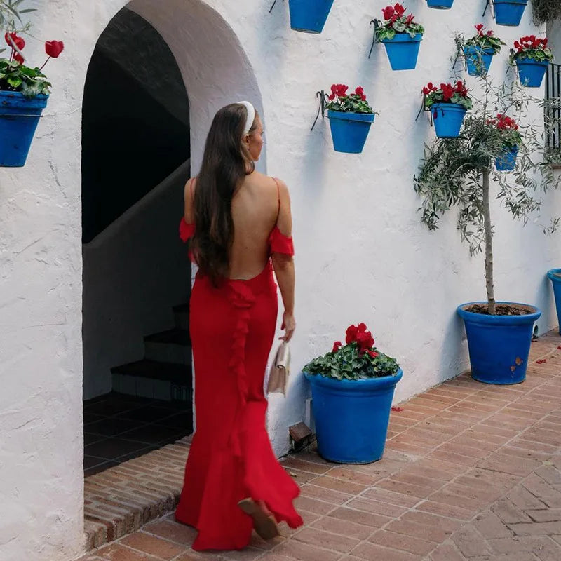 Levoire | Robe Maxi Décolleté Sans Épaule