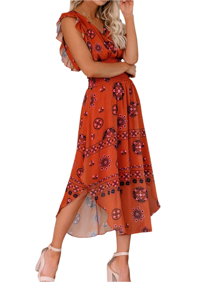 Levoire | Robe Mi-Longue À Volants Pour Femme