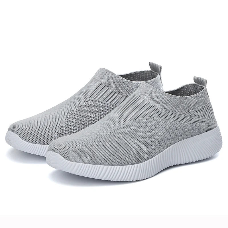 Levoire | Baskets Chaussettes Femme Souples Gris