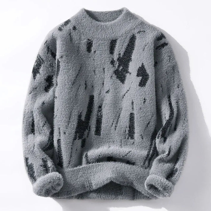 Levoire | Pull à col rond à manches longues plus chaud et ample Gris