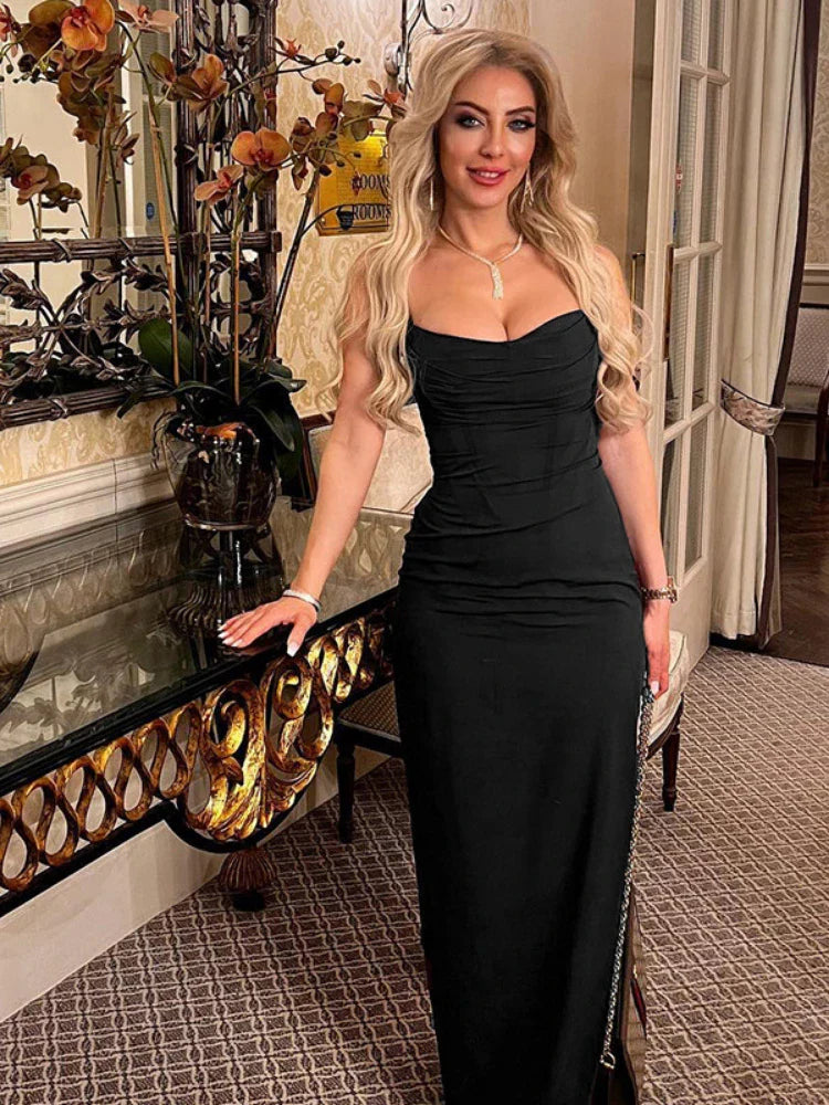 Levoire | Robe De Fête Élégante Classique Noir