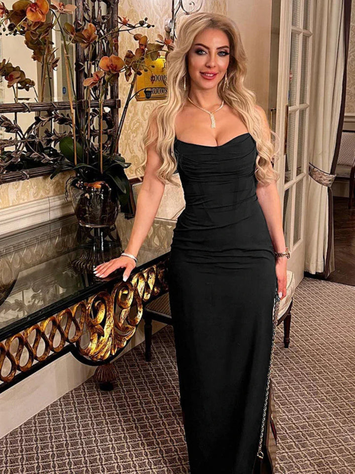 Levoire | Robe De Fête Élégante Classique Noir