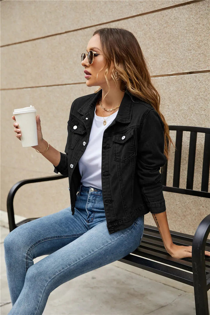 Levoire | Veste En Denim Réversible À Manches Longues Avec Poches