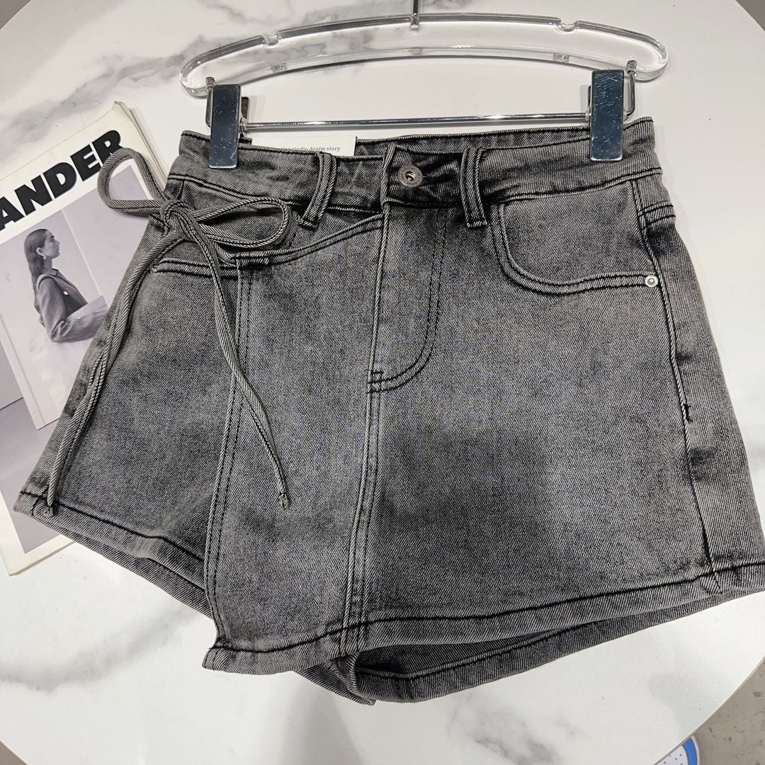 Levoire | Short En Denim Pantalons X Jupe gris